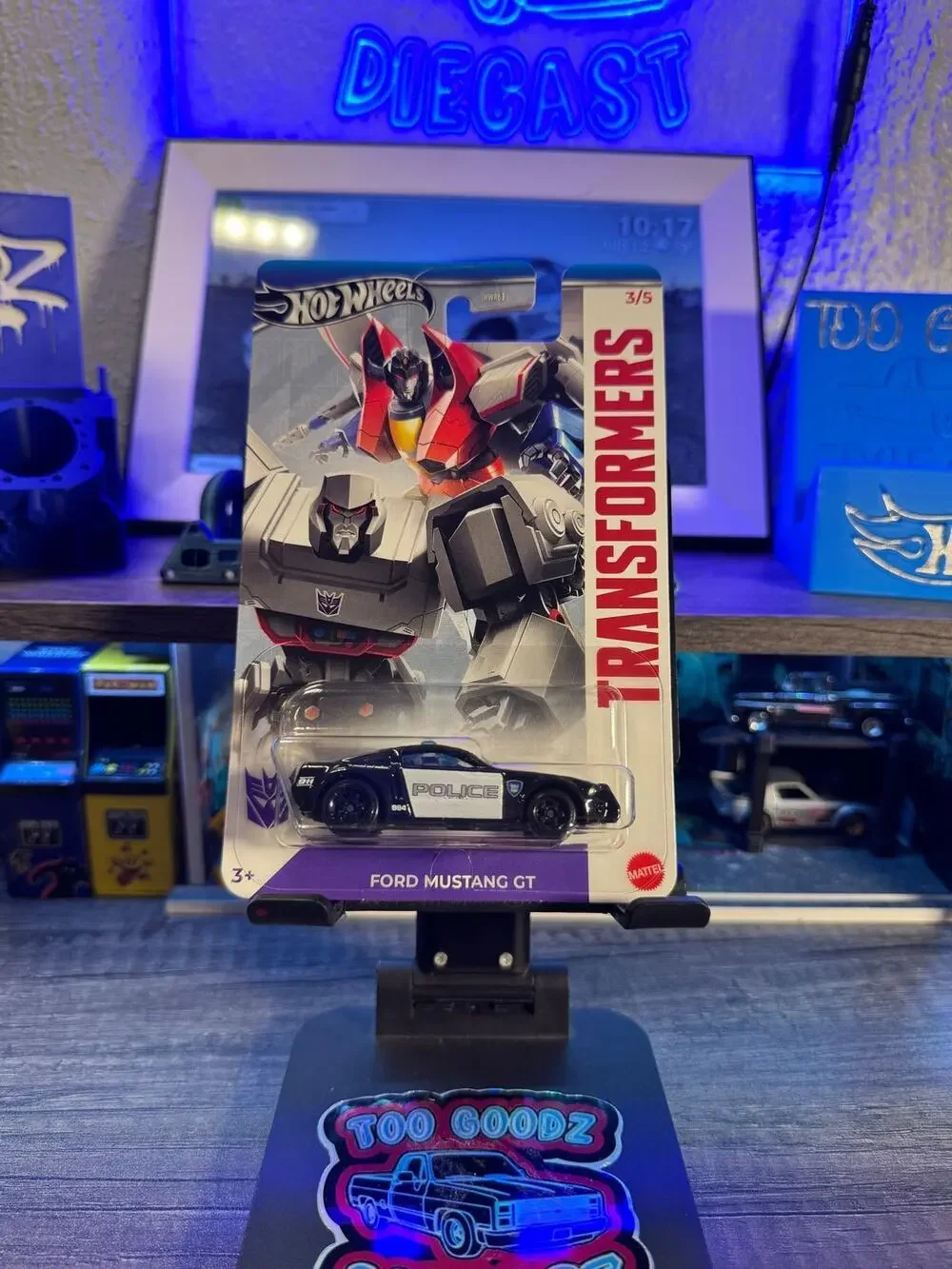 Hot Wheels Transformers Ford Mustang GT text variation to punish